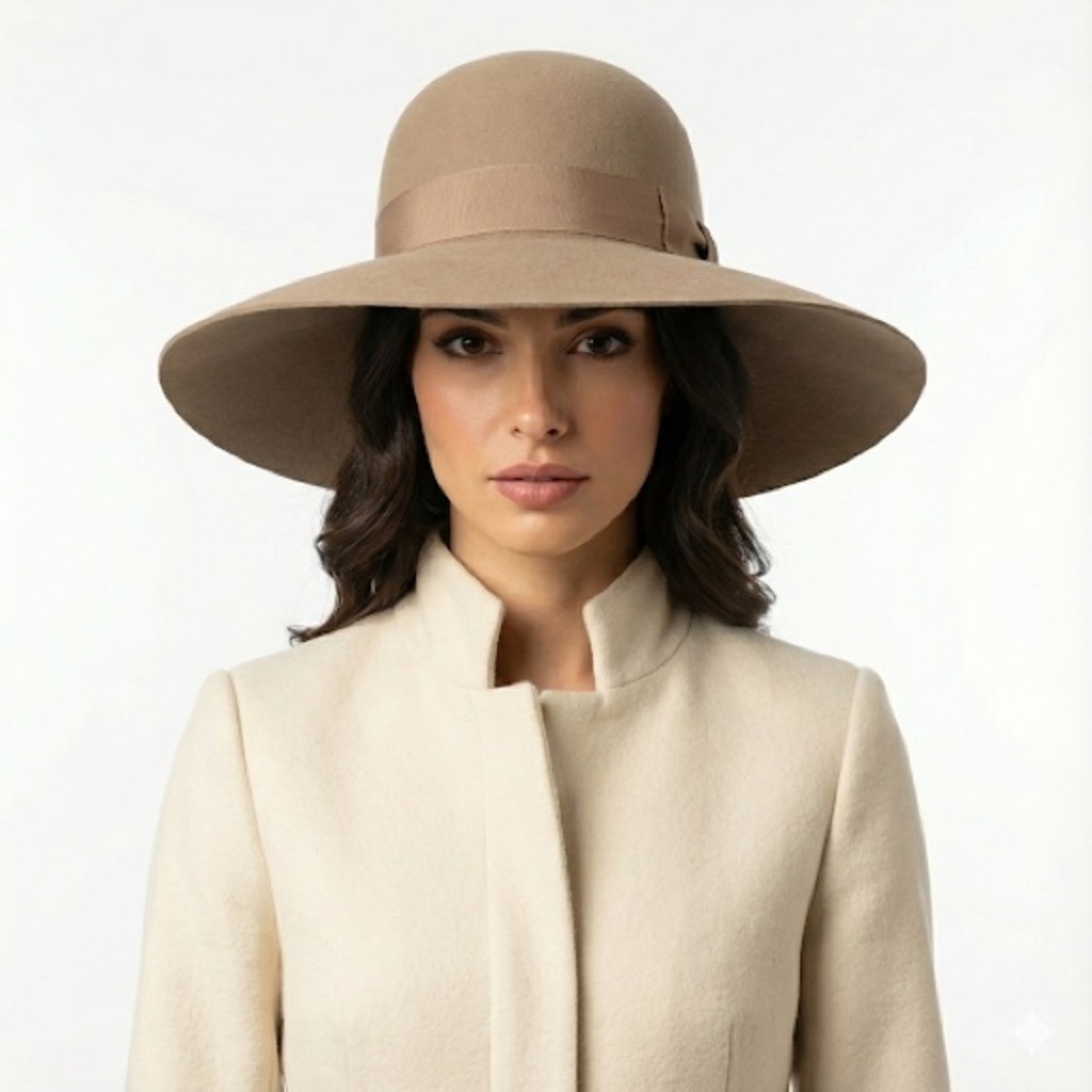 Stetson Women’s Soft Wide Brim Wool Felt Hat Tan Large